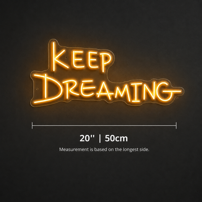 Keep Dreaming Room Decor LED Neon Sign - 04 Size Image