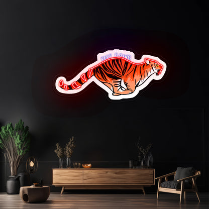 Keep Going Tiger Artwork Led Neon
