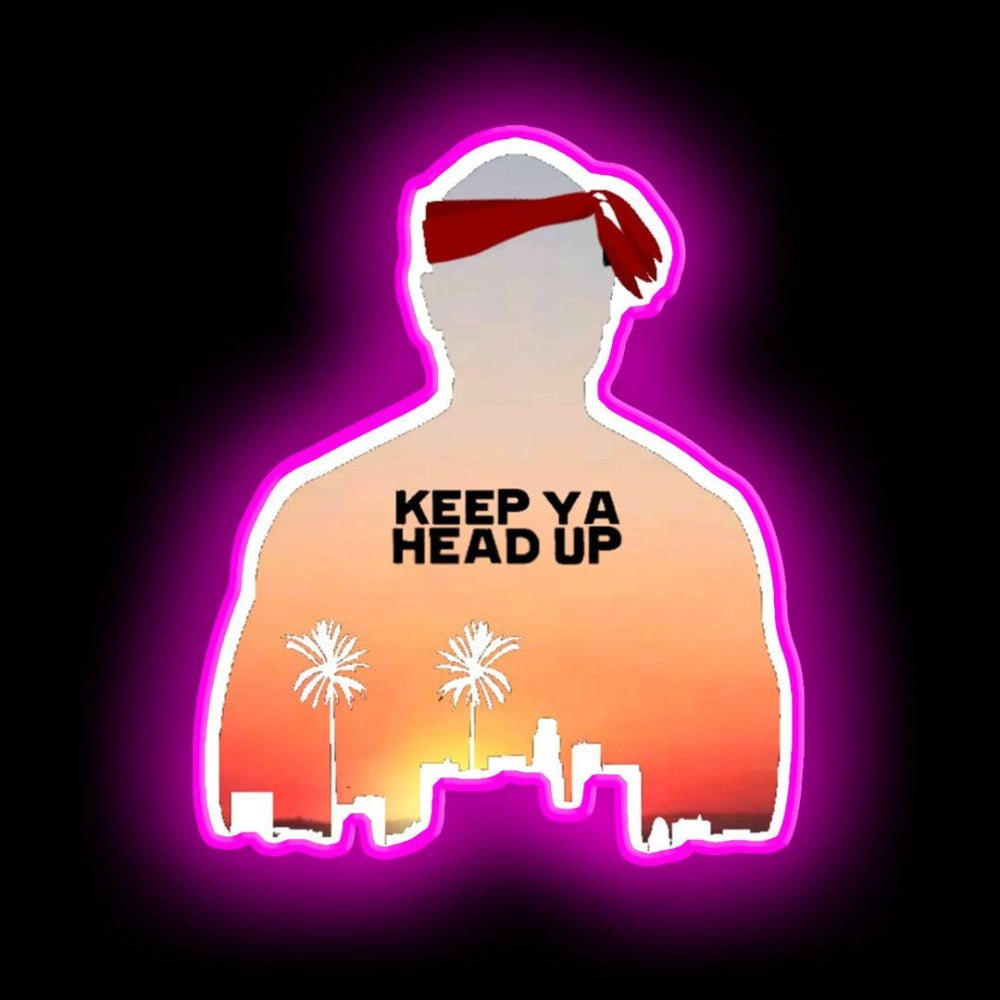Keep It Up Neon Sign - Size and dimension reference