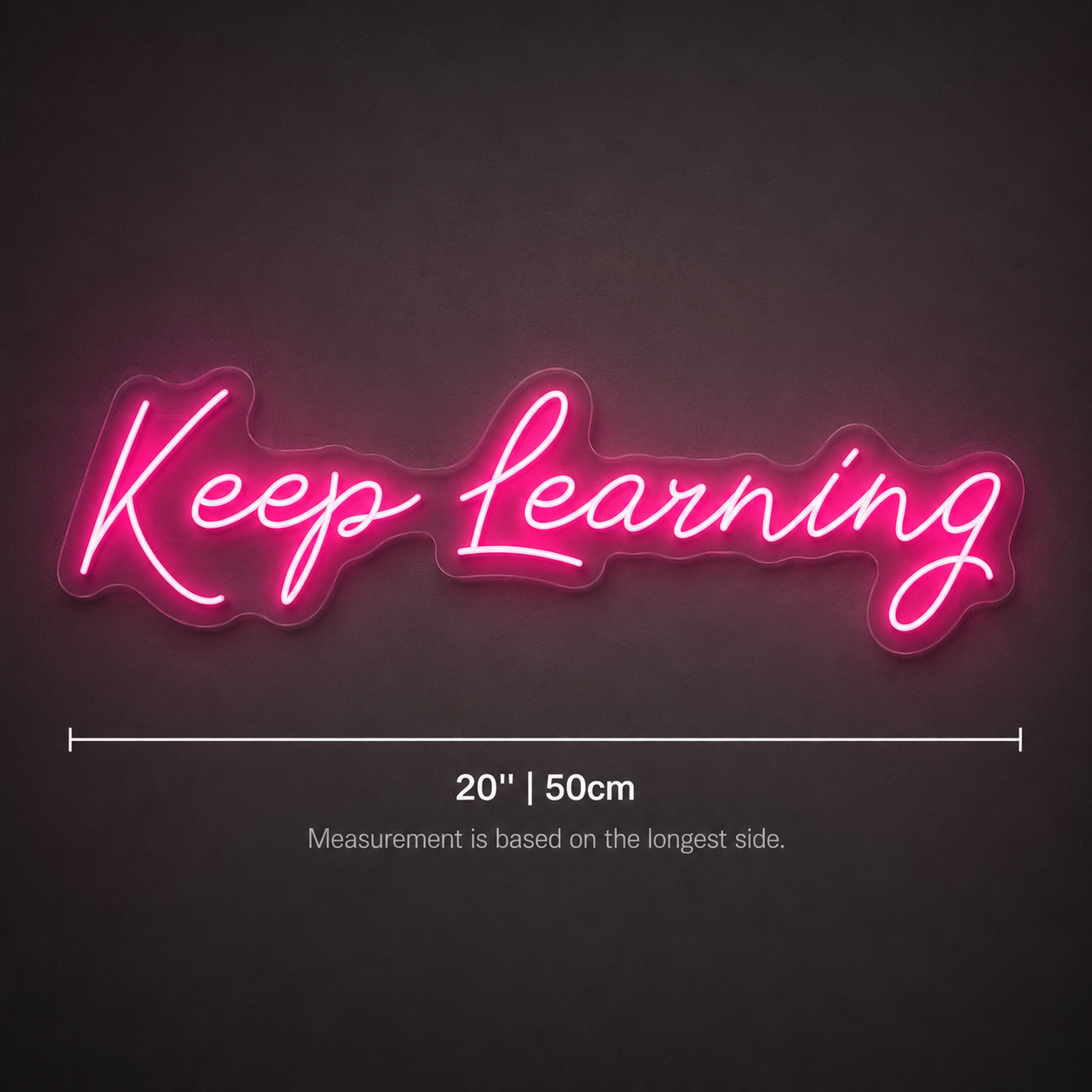 Keep Learning Wall Decor LED Neon Sign - 04 Size Image