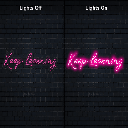 Keep Learning Wall Decor LED Neon Sign - Shineneon