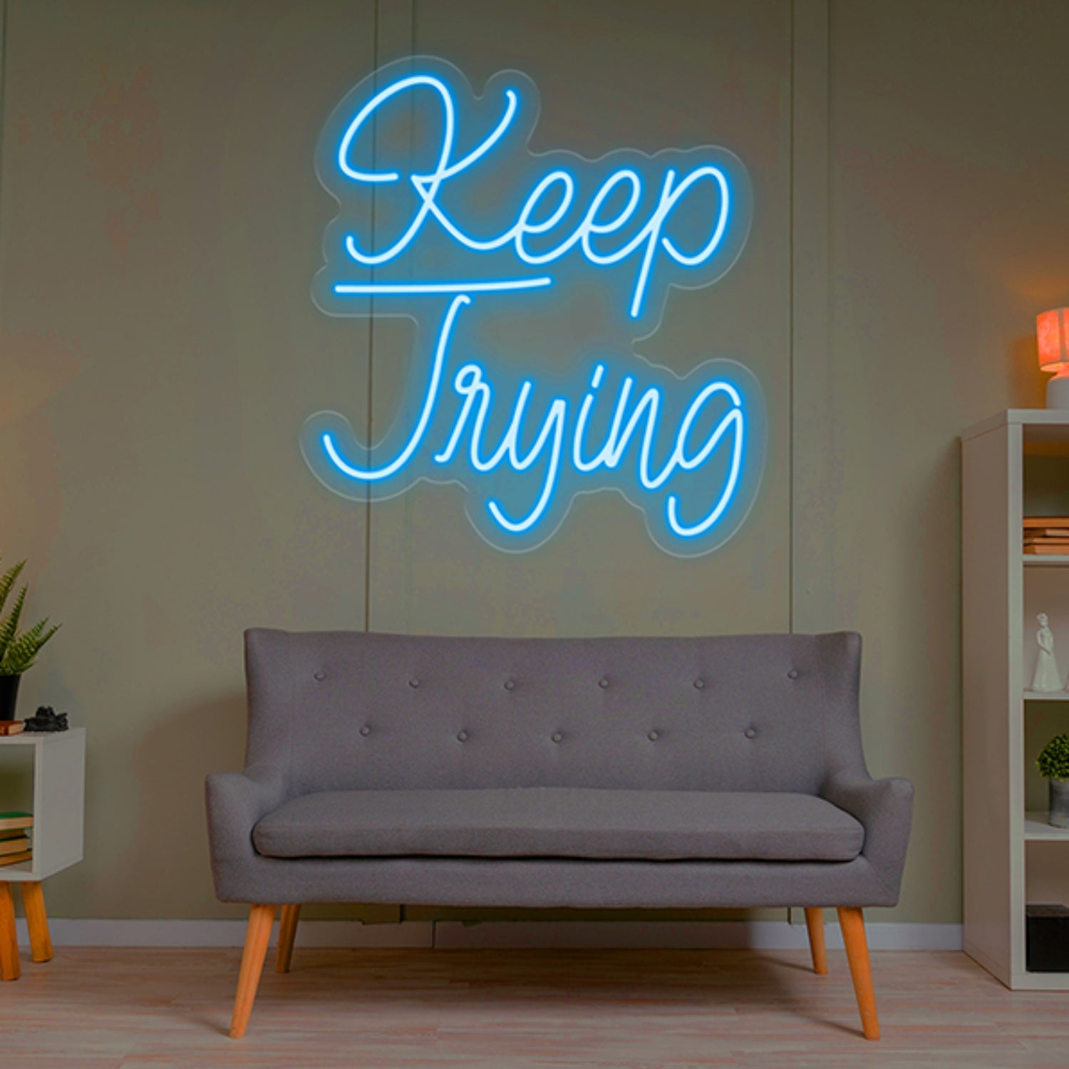 Keep Trying Neon Sign Wall Art Decor | Shineneon