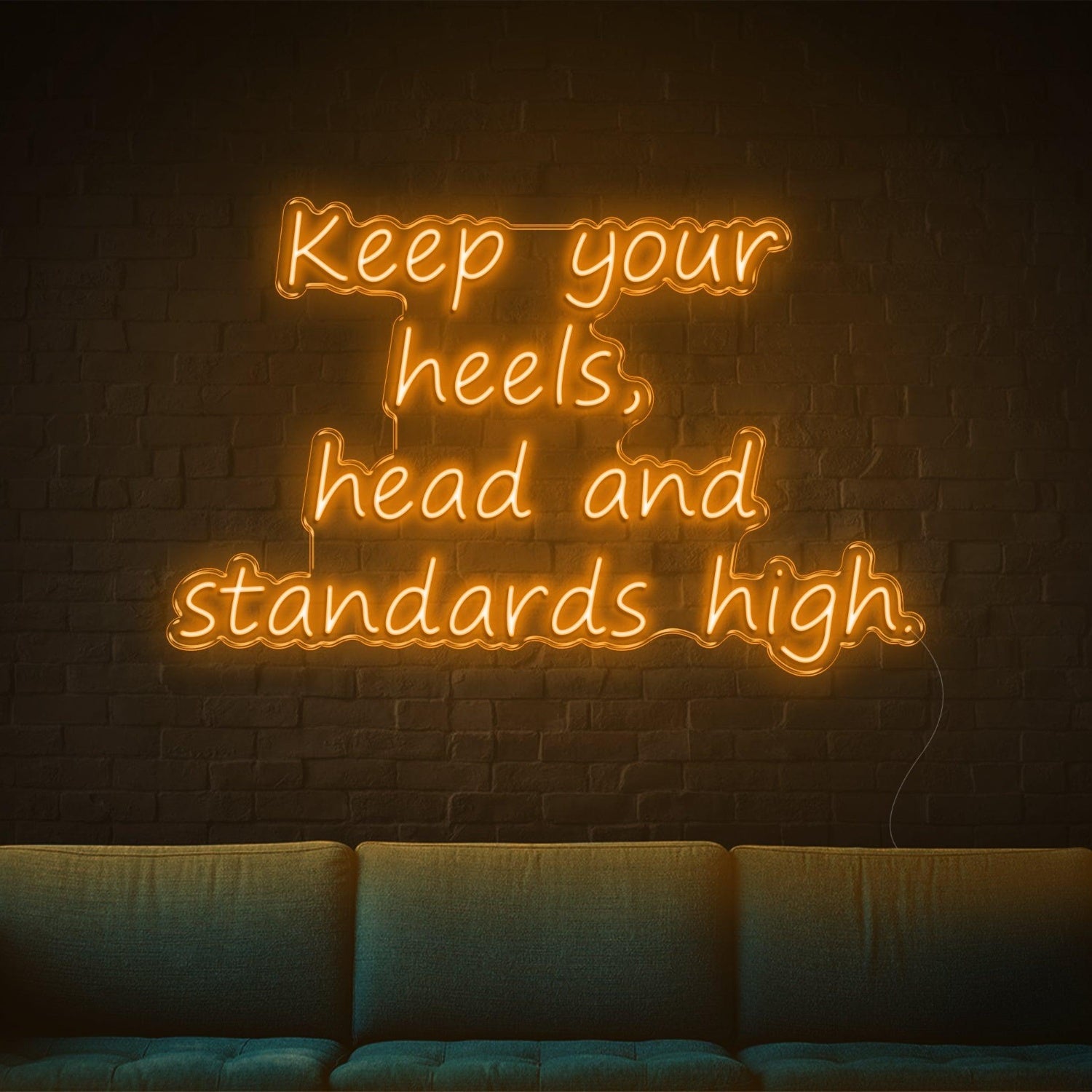 Keep Your Heels Warm Yellow Led Neon Sign For Home Studio Cafe | Shineneon