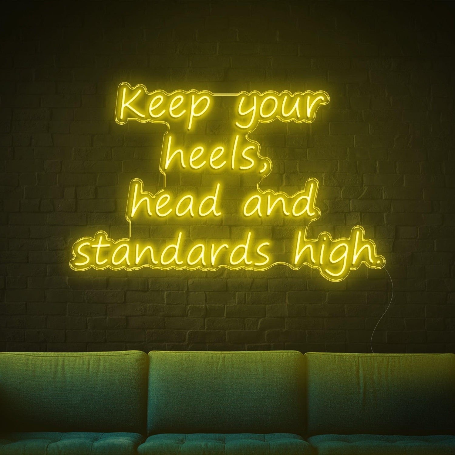 Keep Your Heels Warm Yellow Led Neon Sign For Home Studio Cafe | Shineneon