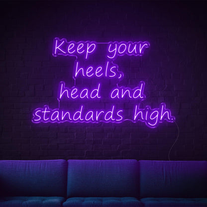 Keep Your Heels Warm Yellow Led Neon Sign For Home Studio Cafe | Shineneon