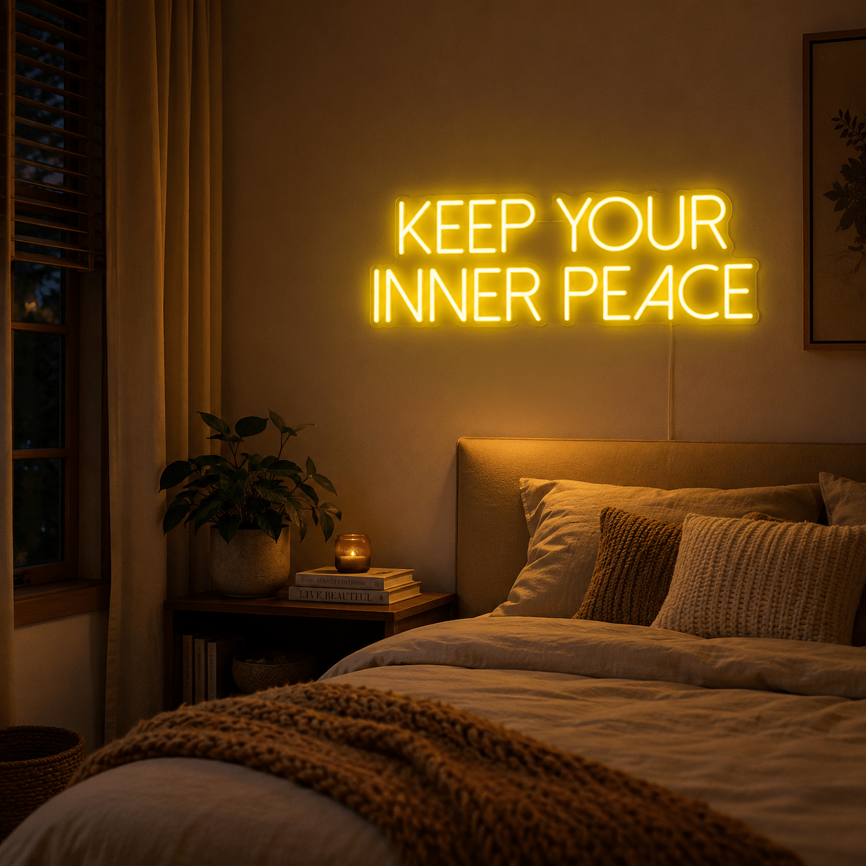 Keep Your Inner Peace Wall Decor LED Neon Sign - Shineneon