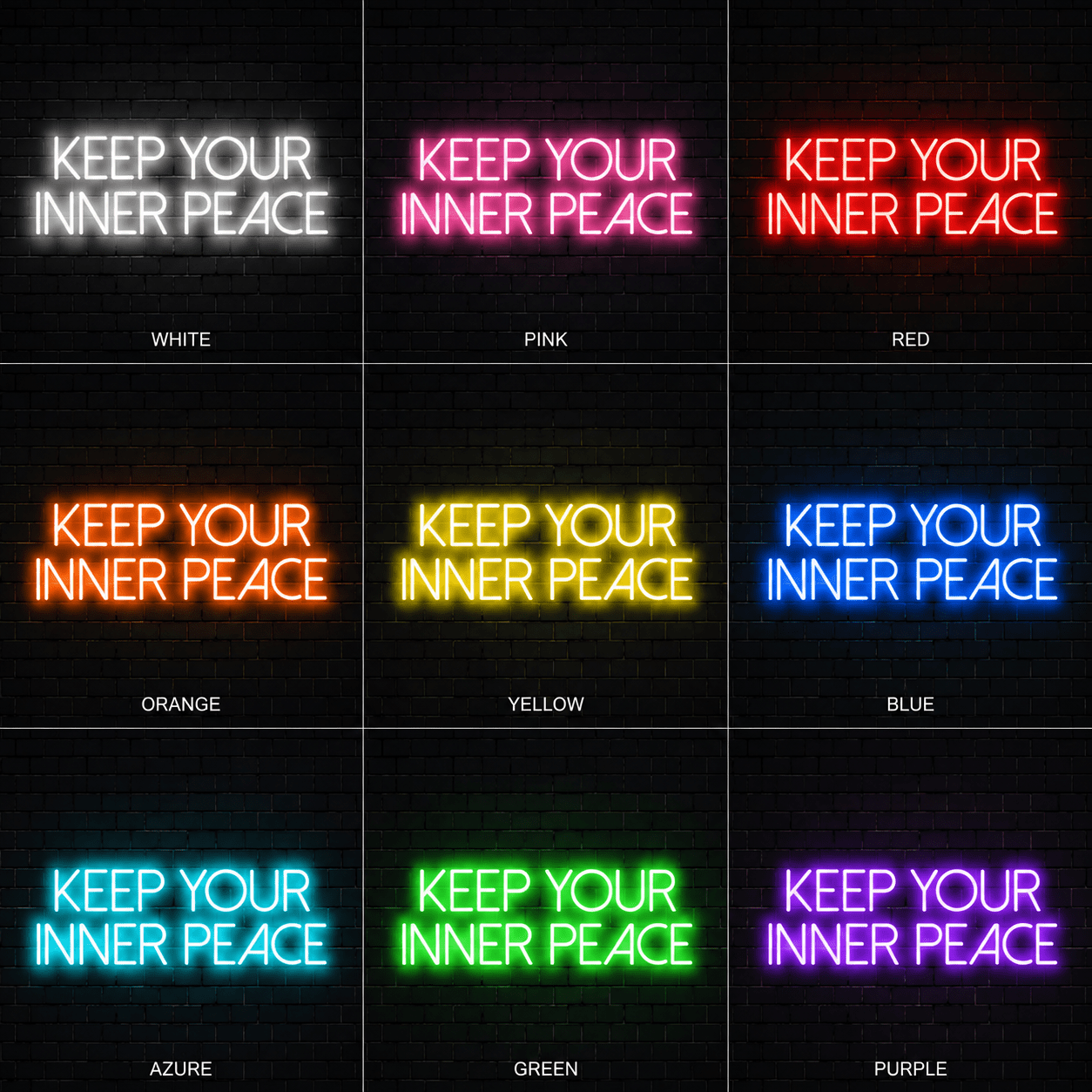 Keep Your Inner Peace Wall Decor LED Neon Sign - Shineneon