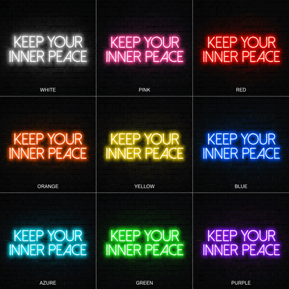 Keep Your Inner Peace Wall Decor LED Neon Sign - Shineneon