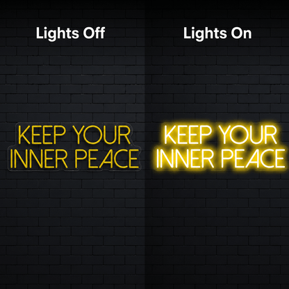 Keep Your Inner Peace Wall Decor LED Neon Sign - Shineneon