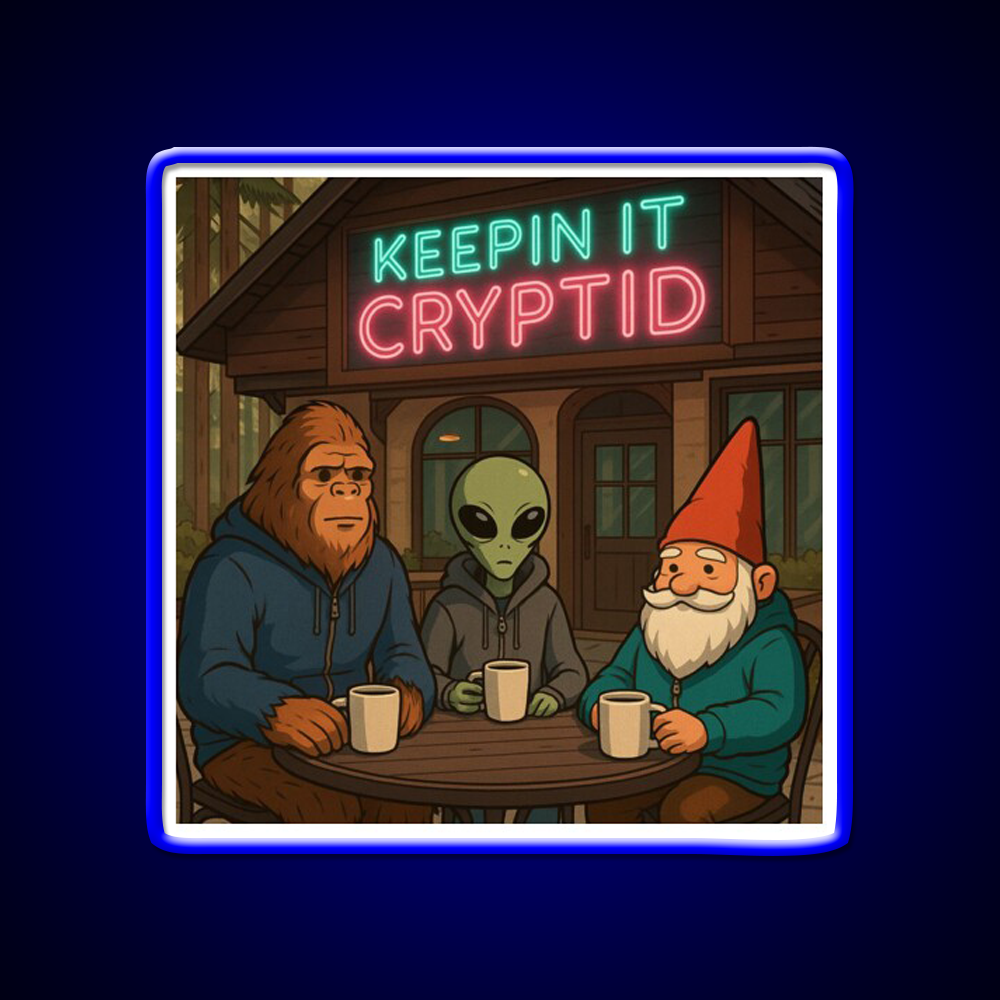 Keeping It Cryptid Cafe Led Neon Sign Espresso Bar Art Rgb Color