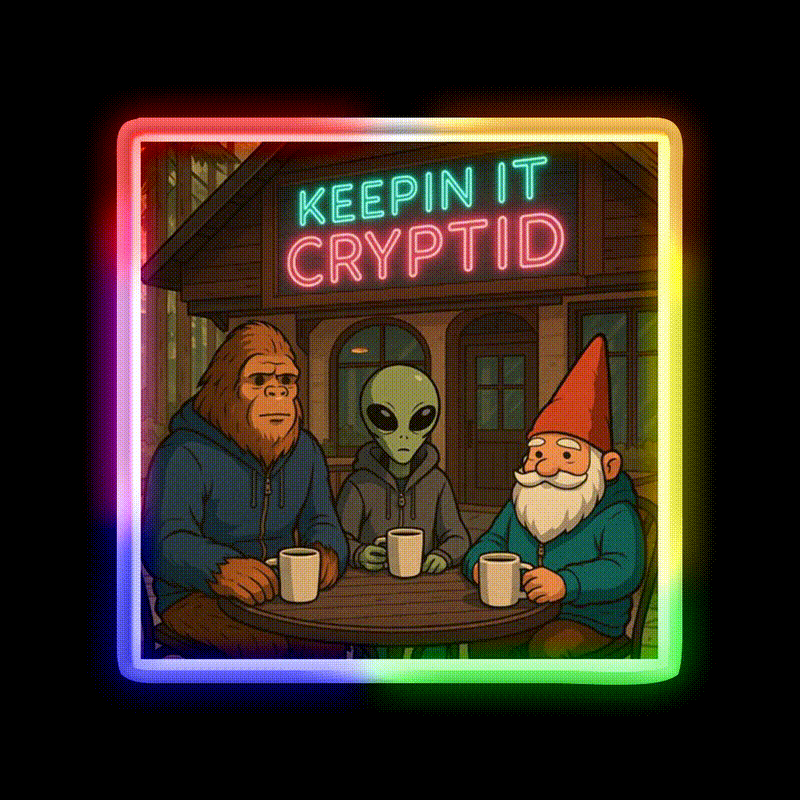 Keeping It Cryptid Cafe Led Neon Sign Espresso Bar Art Rgb Color