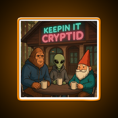 Keeping It Cryptid Cafe Led Neon Sign Espresso Bar Art Rgb Color