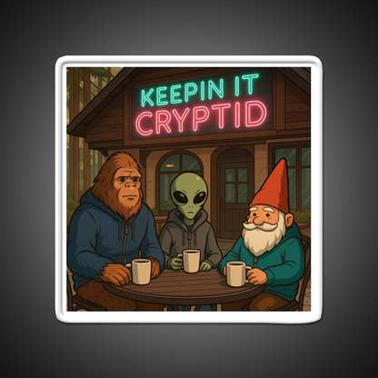 Keeping It Cryptid Cafe Led Neon Sign Espresso Bar Art Rgb Color