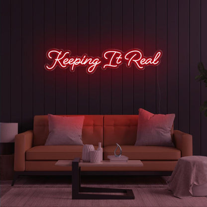 Keeping It Real Pink Led Neon Sign Living Room Decor | Shineneon