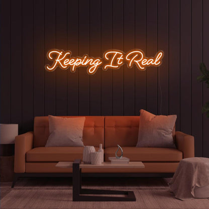 Keeping It Real Pink Led Neon Sign Living Room Decor | Shineneon