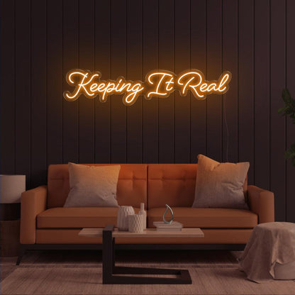 Keeping It Real Pink Led Neon Sign Living Room Decor | Shineneon