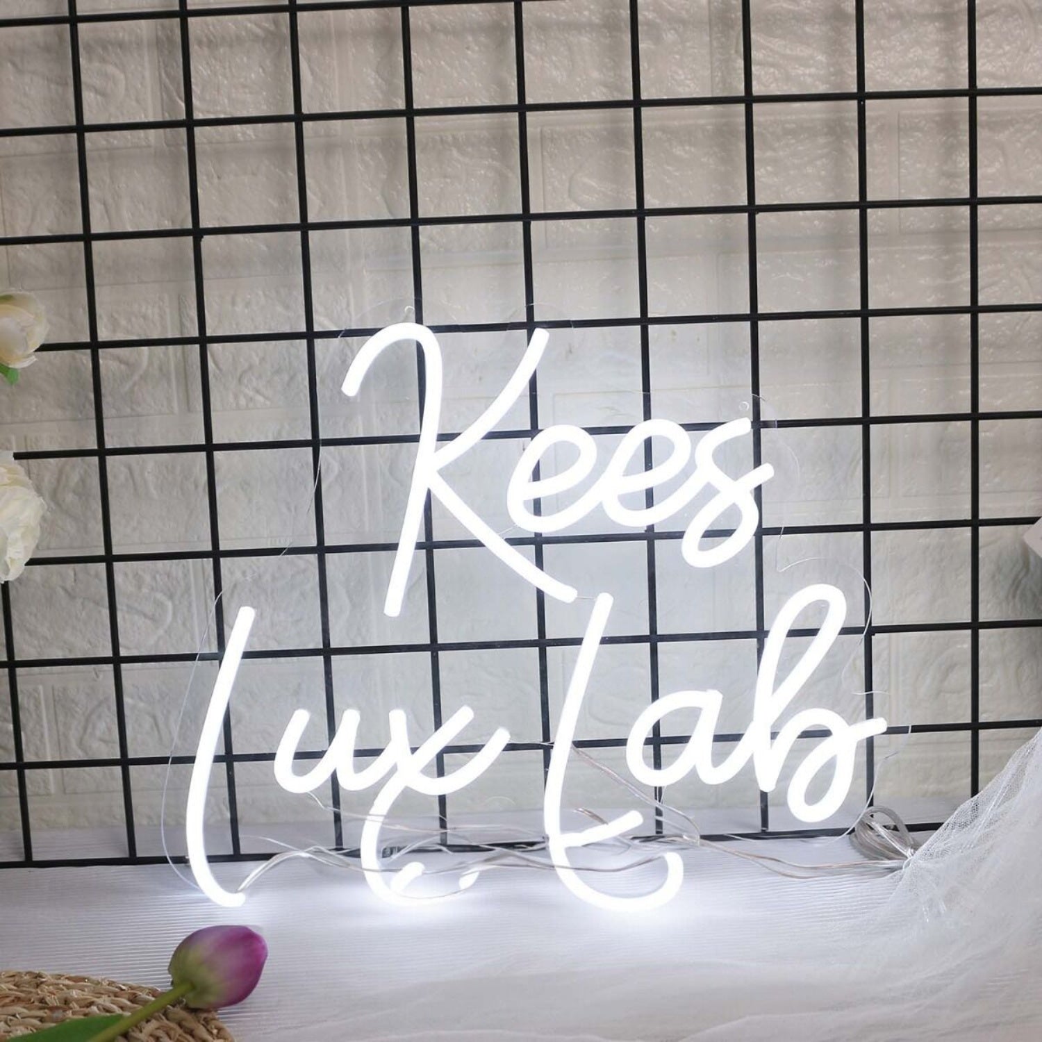 Kees Lux Lab White Led Neon Sign - Shineneon