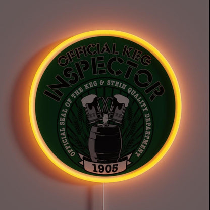 Keg Inspector Rgb Led Neon Sign - Custom LED neon sign front view