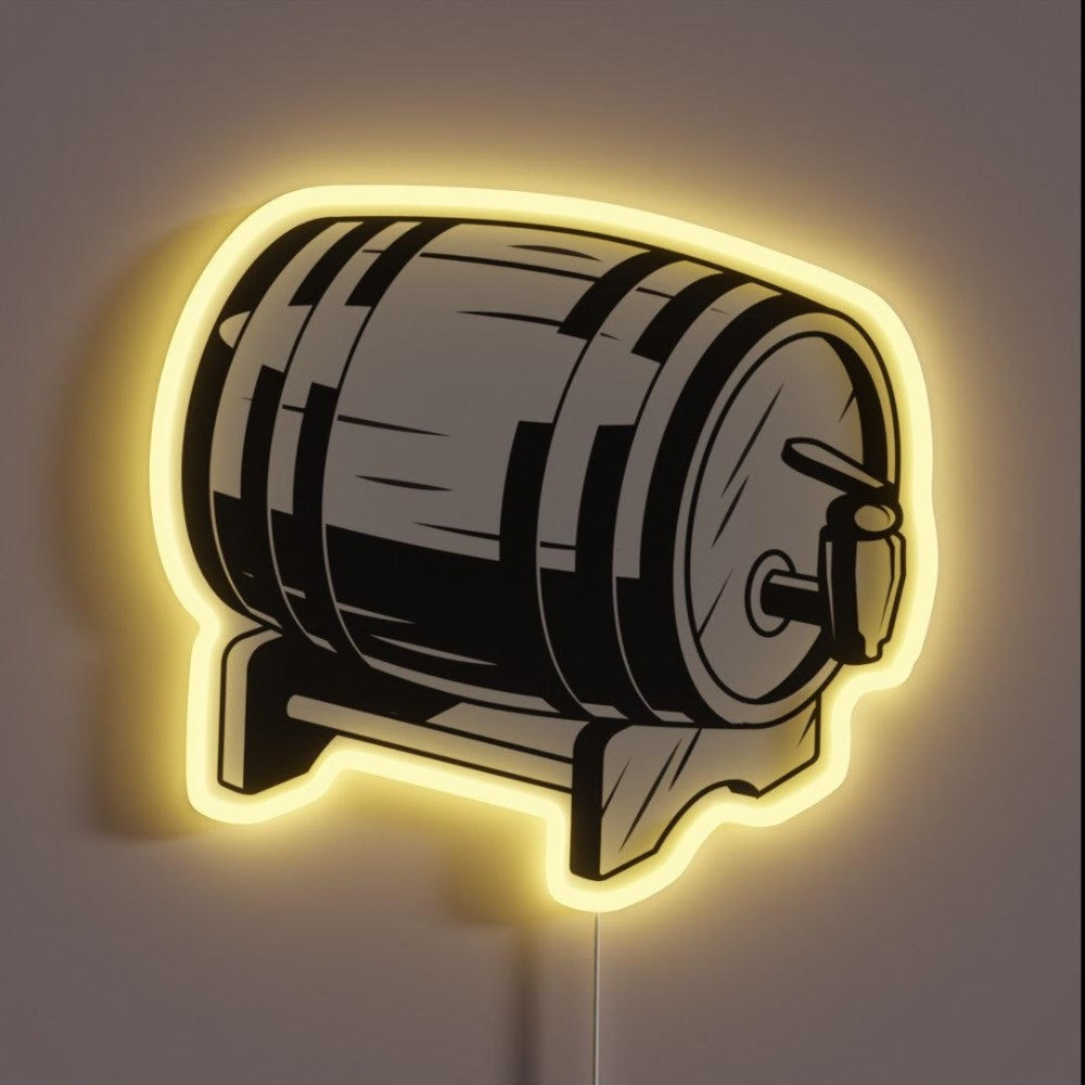 Keg Of Mead Rgb Led Neon Sign - Custom LED neon sign front view