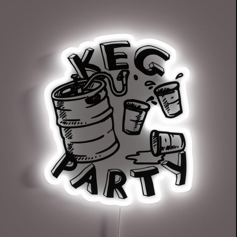 Keg Party Rgb Led Neon Sign Bar Wall Decor - Custom LED neon sign front view