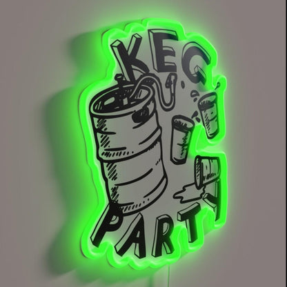 Keg Party Rgb Led Neon Sign Bar Wall Decor - LED neon sign close-up detail