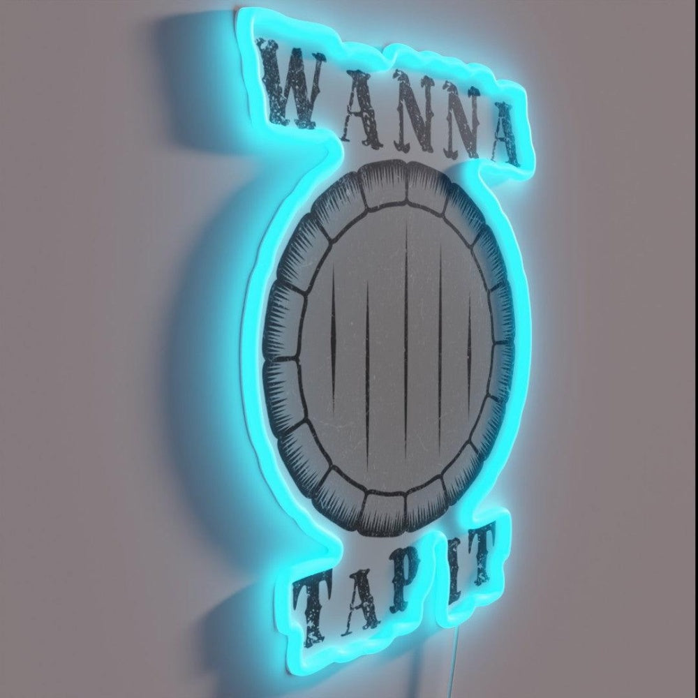 Keg Wanna Tap It Rgb Led Neon Sign - LED neon sign close-up detail