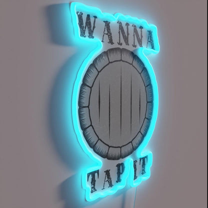 Keg Wanna Tap It Rgb Led Neon Sign - LED neon sign close-up detail