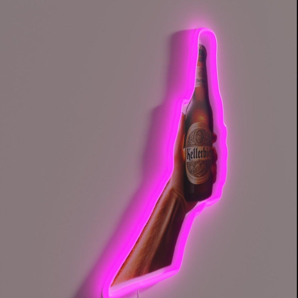 Kellerbier Classic Handcrafted Taste Rgb Led Neon Sign - LED neon sign close-up detail