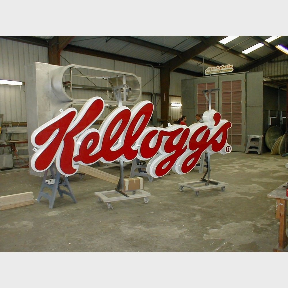 Kelloggs 3D Frontlit And Backlit Channel Letter Led Light Sign - Shineneon