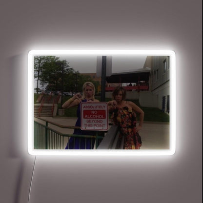 Kelly And Christi Absolutely No Alcohol Beyond This Point Rgb Led Neon Sign