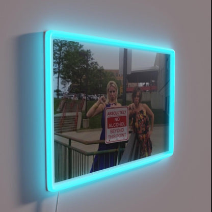 Kelly And Christi Absolutely No Alcohol Beyond This Point Rgb Led Neon Sign