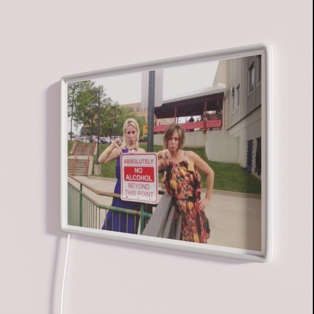 Kelly And Christi Absolutely No Alcohol Beyond This Point Rgb Led Neon Sign