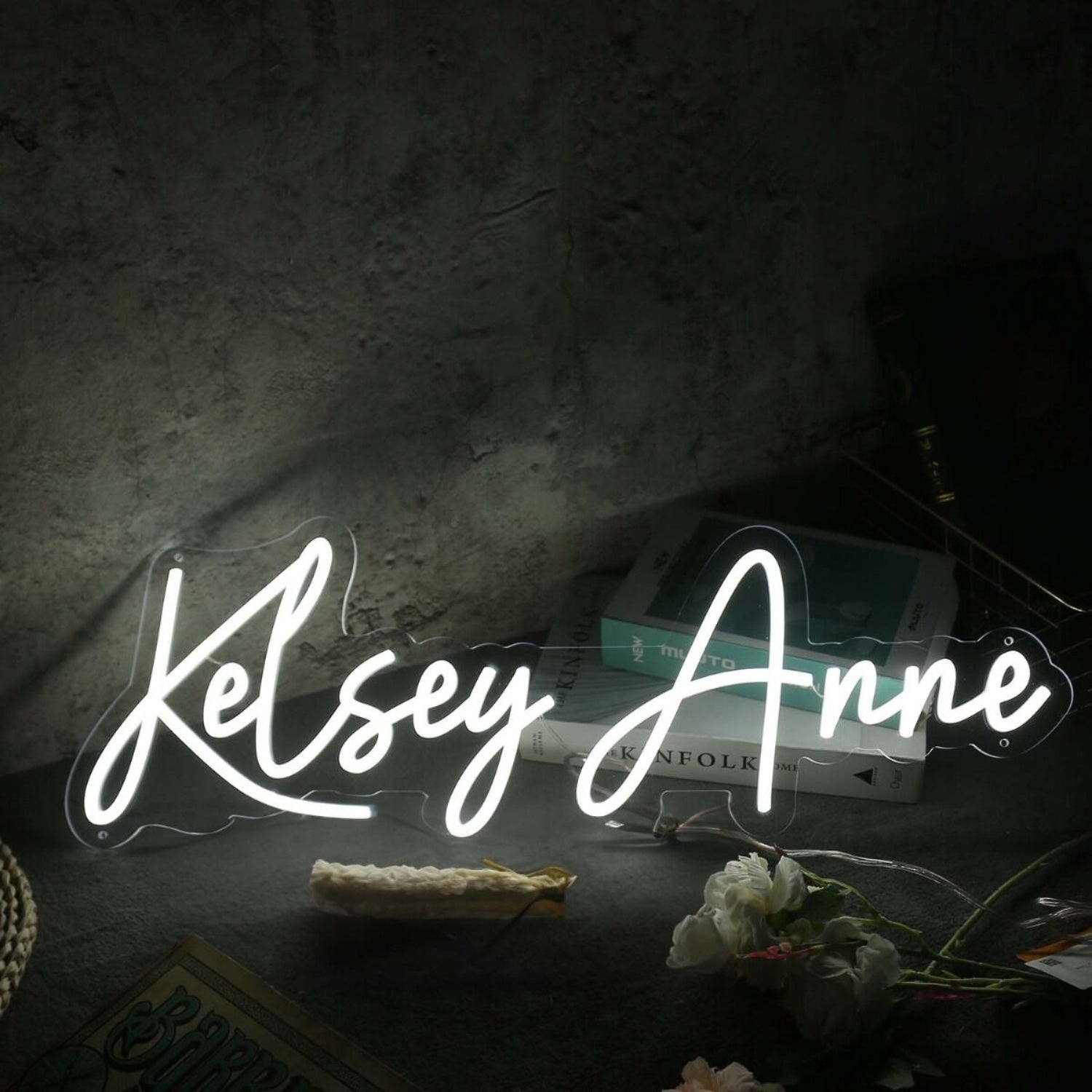 Kelsey Anne White Led Neon Sign - Shineneon
