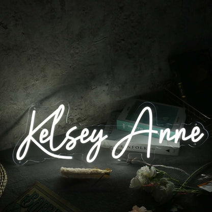 Kelsey Anne White Led Neon Sign - Shineneon