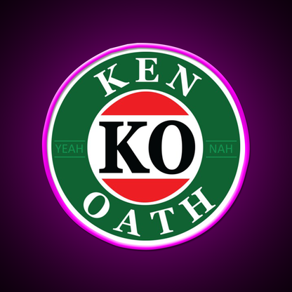 Ken Oath Beer Bar Decor Led Neon Sign Rgb Color - Neon sign mounted on wall in room
