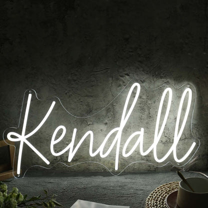 Kendall White Led Neon Sign - Shineneon