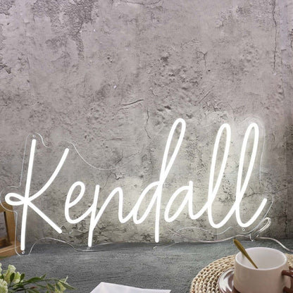 Kendall White Led Neon Sign - Shineneon