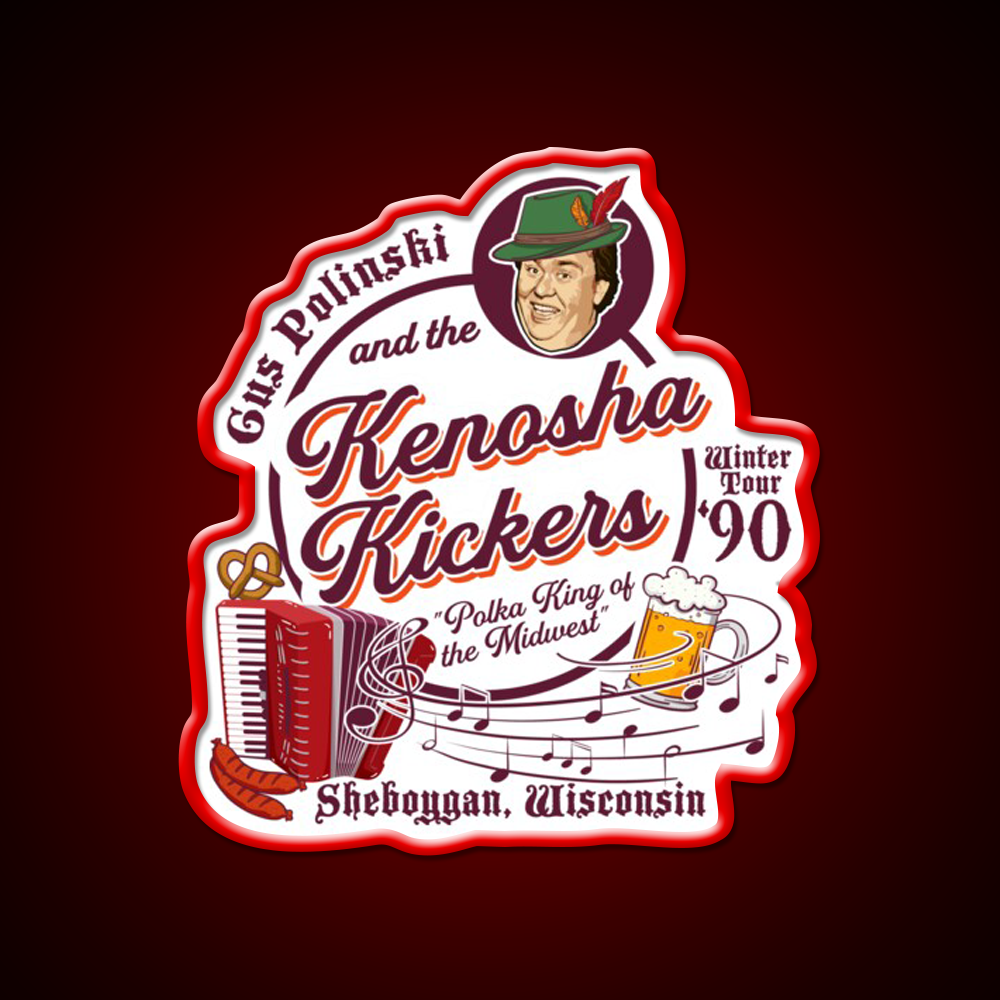 Kenosha Kickers The Polka King Beer Bar Decor Led Neon Sign Rgb Color - LED neon sign view 10