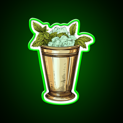 Kentucky Derby Mint Julep Cocktail Bar Decor Led Neon Sign Rgb Color - LED neon sign view 8
