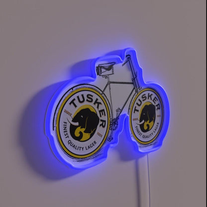 Kenyan Beer Tusker Bike Rgb Led Neon Sign