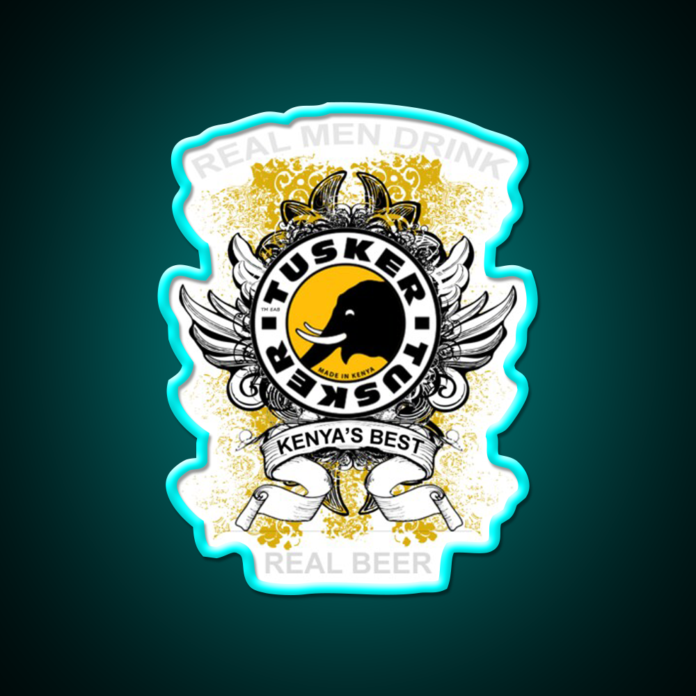 Kenyas Tusker Beer Bar Decor Led Neon Sign Rgb Color - Size and dimension reference