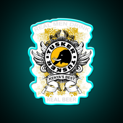 Kenyas Tusker Beer Bar Decor Led Neon Sign Rgb Color - Size and dimension reference