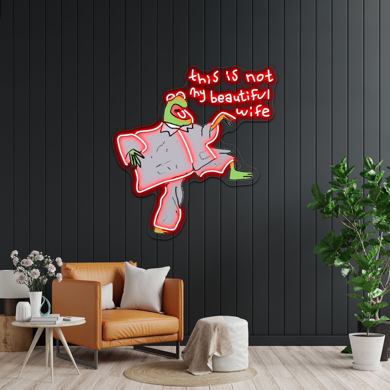 Kermie Byrnie Being Bamboozled Artwork Neon Signs For Sale - Shineneon