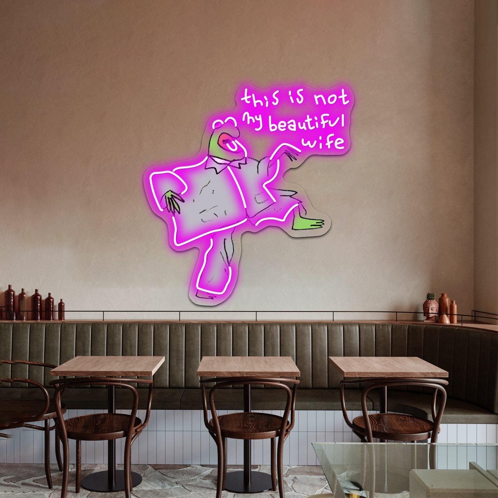 Kermie Byrnie Being Bamboozled Artwork Neon Signs For Sale - Shineneon