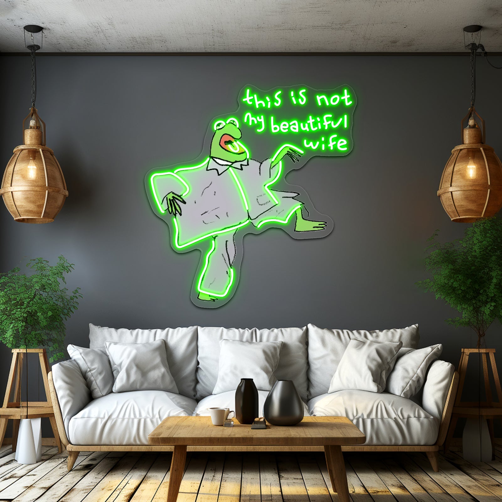 Kermie Byrnie Being Bamboozled Artwork Neon Signs For Sale - Shineneon