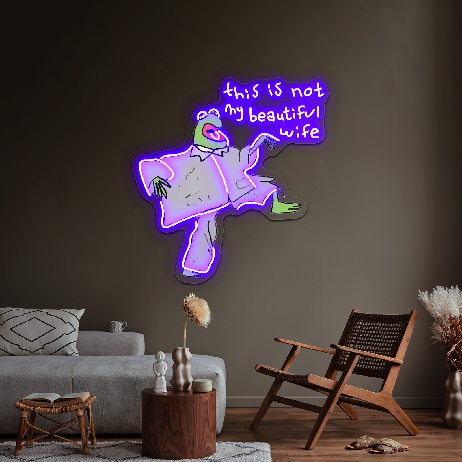 Kermie Byrnie Being Bamboozled Artwork Neon Signs For Sale - Shineneon