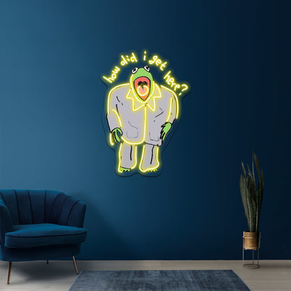 Kermie Got No Clue Where He Is Artwork Neon Signs For Sale - Shineneon