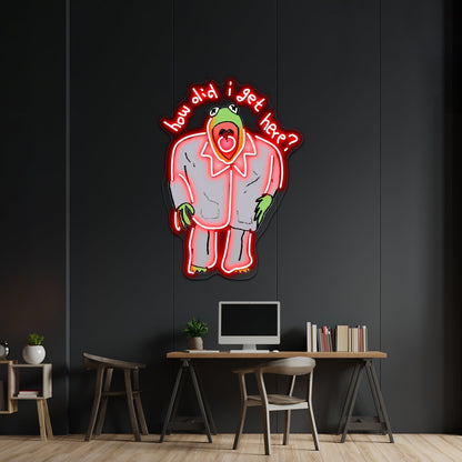 Kermie Got No Clue Where He Is Artwork Neon Signs For Sale - Shineneon
