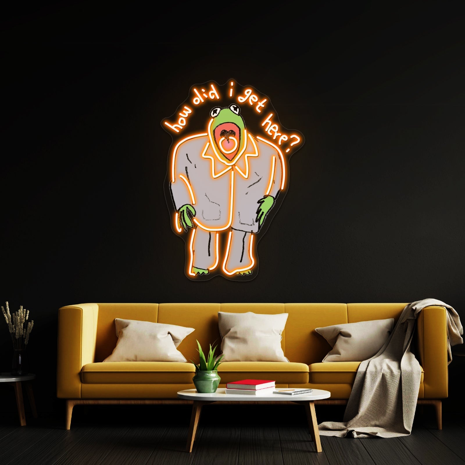 Kermie Got No Clue Where He Is Artwork Neon Signs For Sale - Shineneon