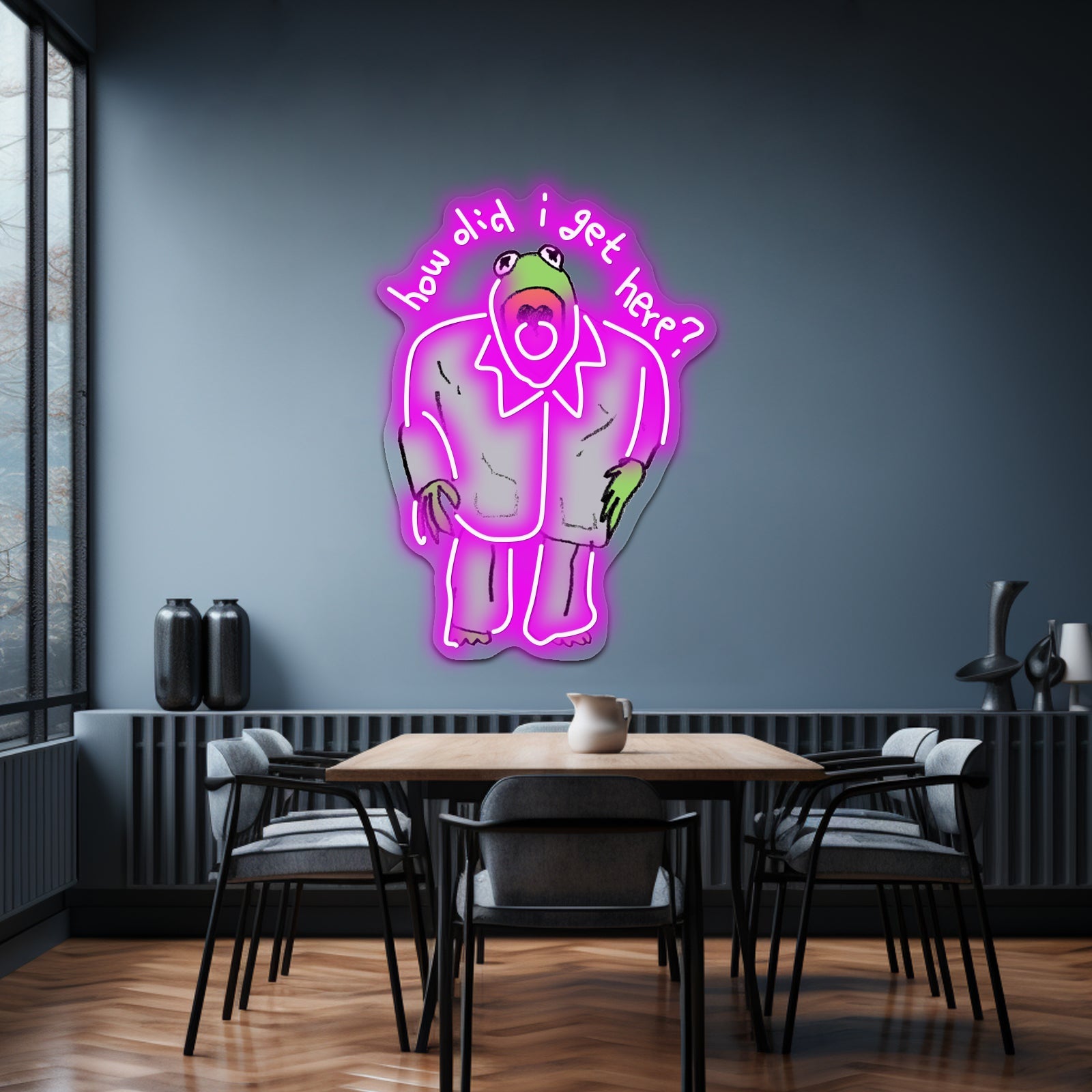Kermie Got No Clue Where He Is Artwork Neon Signs For Sale - Shineneon